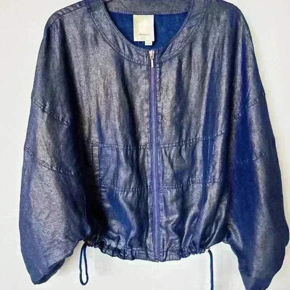 Elevenses Raquel Bubble Dolman Sleeves Linen Blend Jacket - Picture 4 of 8